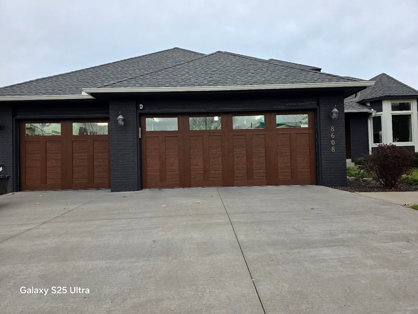 Stunning dark home 8608 wood grain doors Minnesota